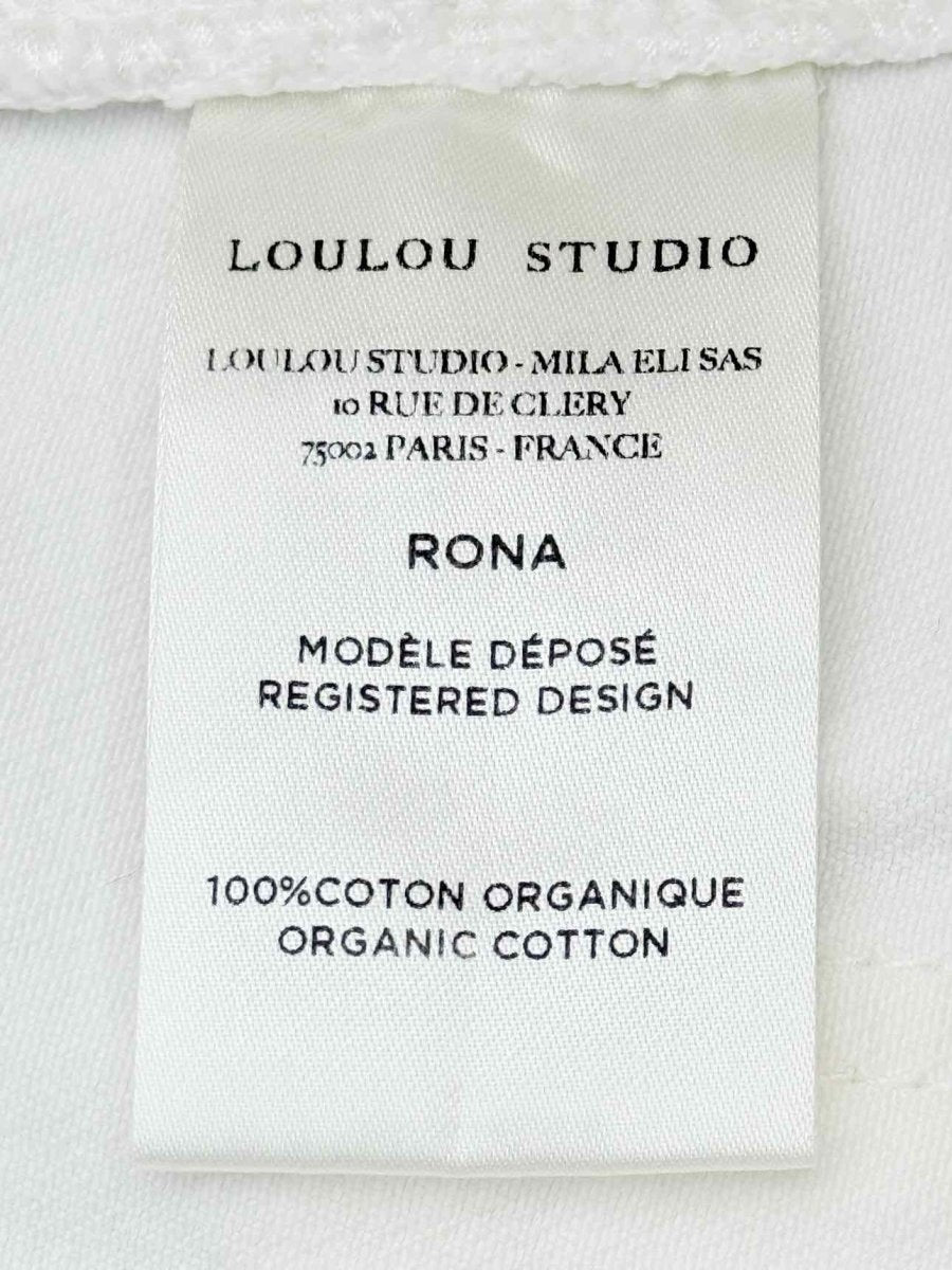 Pre - loved LOULOU STUDIO Rona Denim White Size Medium Midi Skirt at Reems Closet