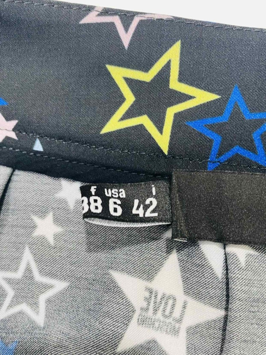 Pre - loved LOVE MOSCHINO Pleated Black w/ Multicolor Mini Skirt at Reems Closet