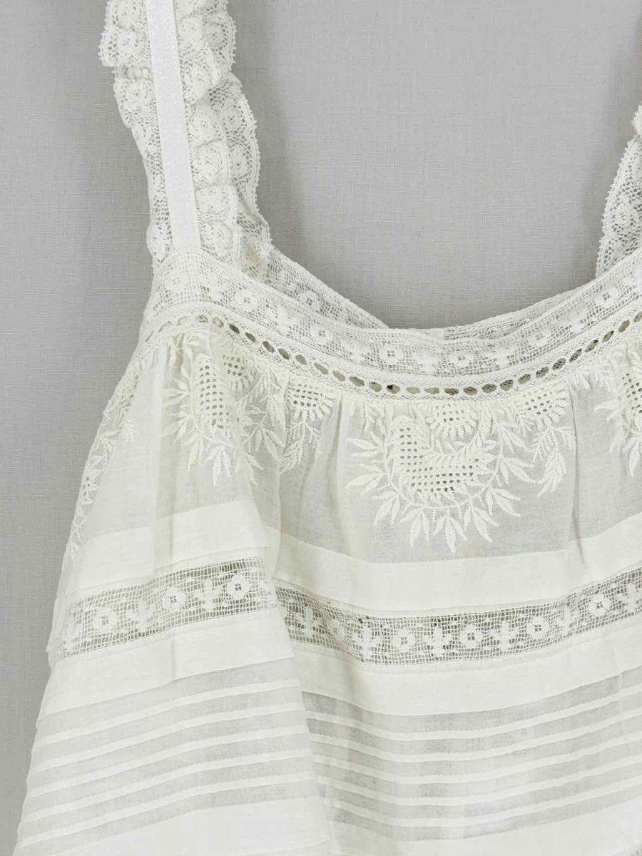 Pre - loved LOVE SHACK FANCY Sully Off - white Size Medium Top at Reems Closet