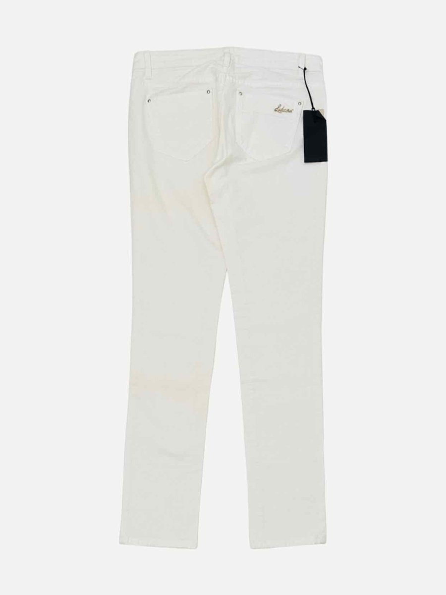 Pre-loved LUDICIOUS Straight Leg White Jeans from Reems Closet