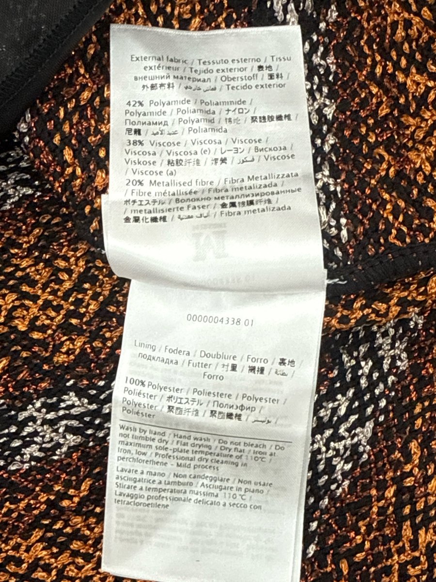 Pre - loved M MISSONI Brown Multicolor Knee Length Dress US2 at Reems Closet