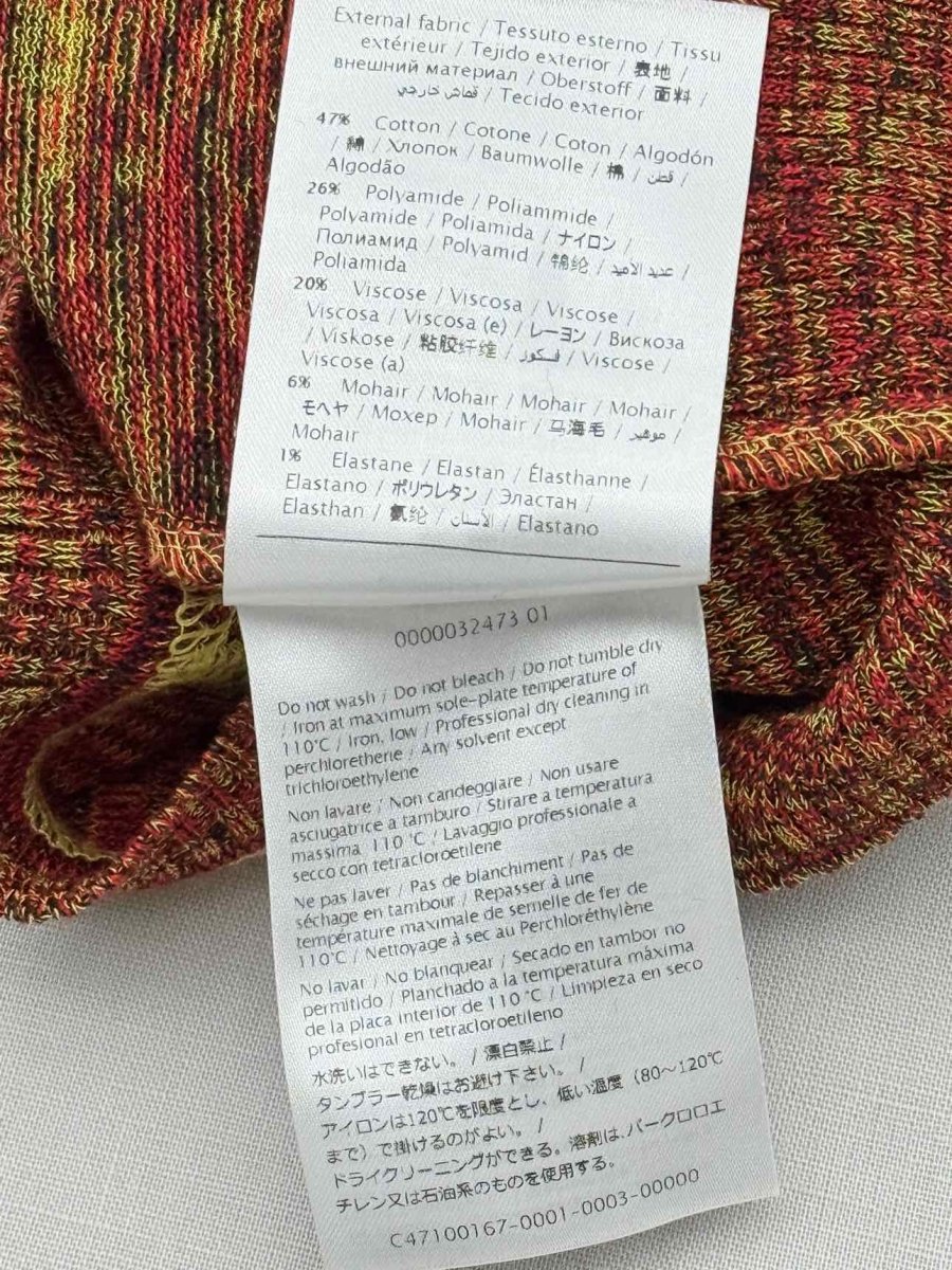 Pre - loved M MISSONI Crop Orange Multicolor Size US 4 Top at Reems Closet