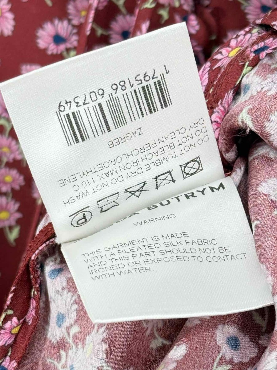 Pre - loved MAGDA BUTRYM Burgundy & Pink Size US 2 Short Dress at Reems Closet