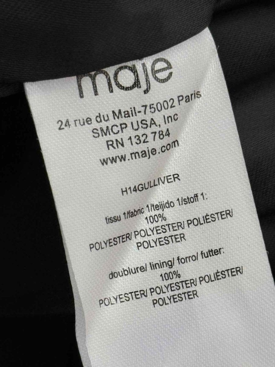 Pre - loved MAJE Gulliver Black Size Large Short Dress at Reems Closet