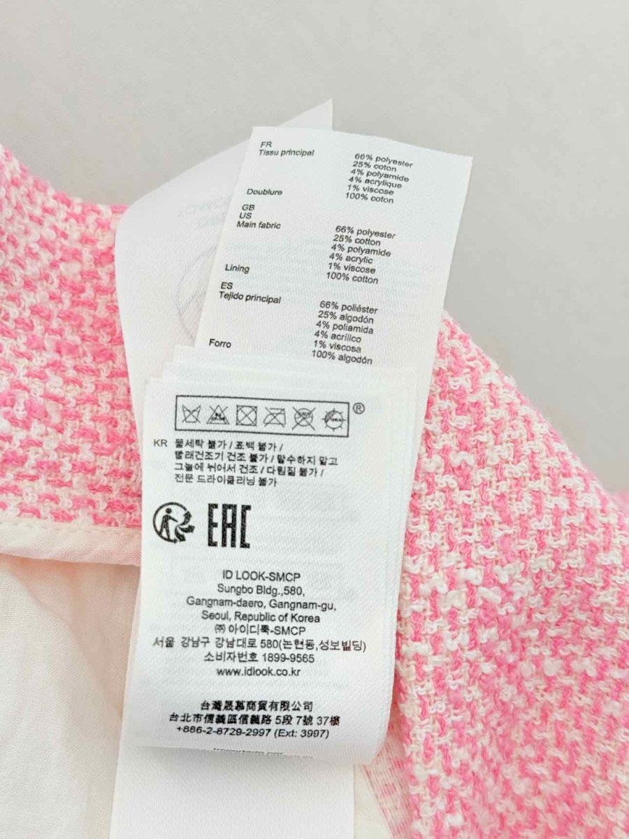 Pre - loved MAJE Pink Tweed Size US 8 Shorts at Reems Closet