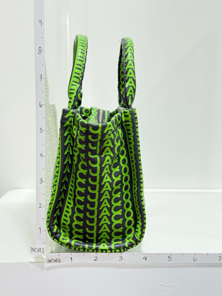 Pre - loved MARC JACOBS The Monogram Black & Green Tote Bag at Reems Closet
