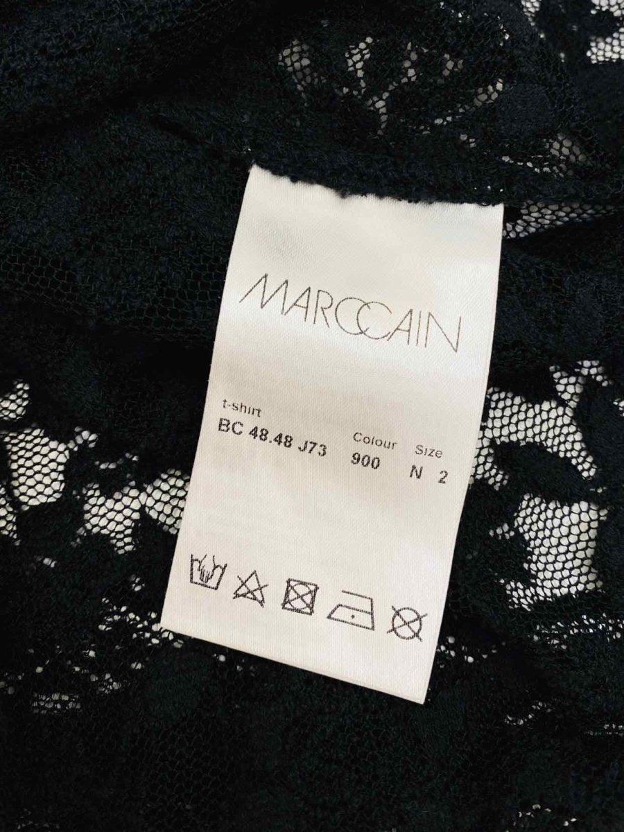 Pre-loved MARCCAIN Long Sleeve Black Top from Reems Closet