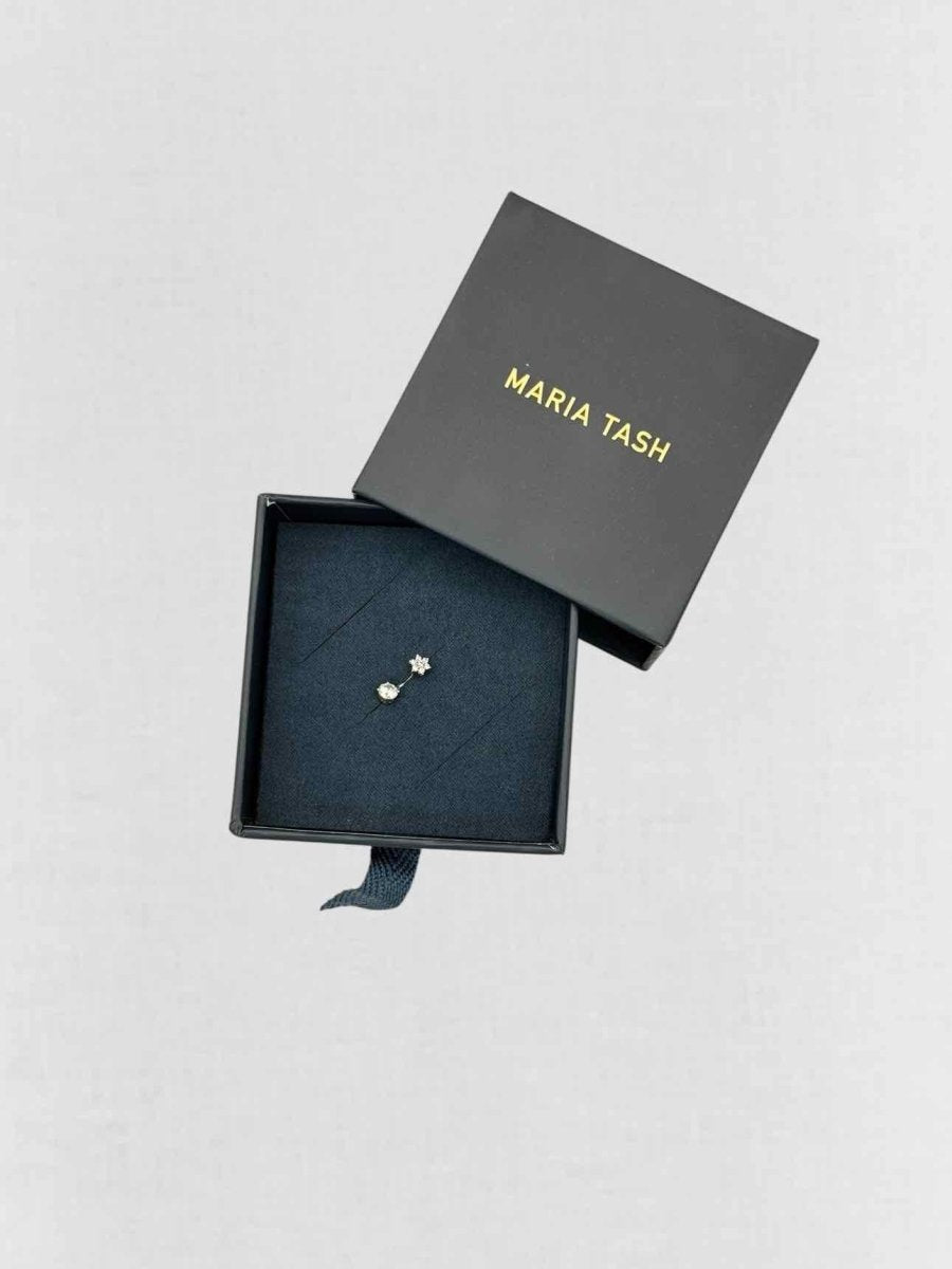 Pre - loved MARIA TASH Diamond Flower & Scallop Set Earring at Reems Closet