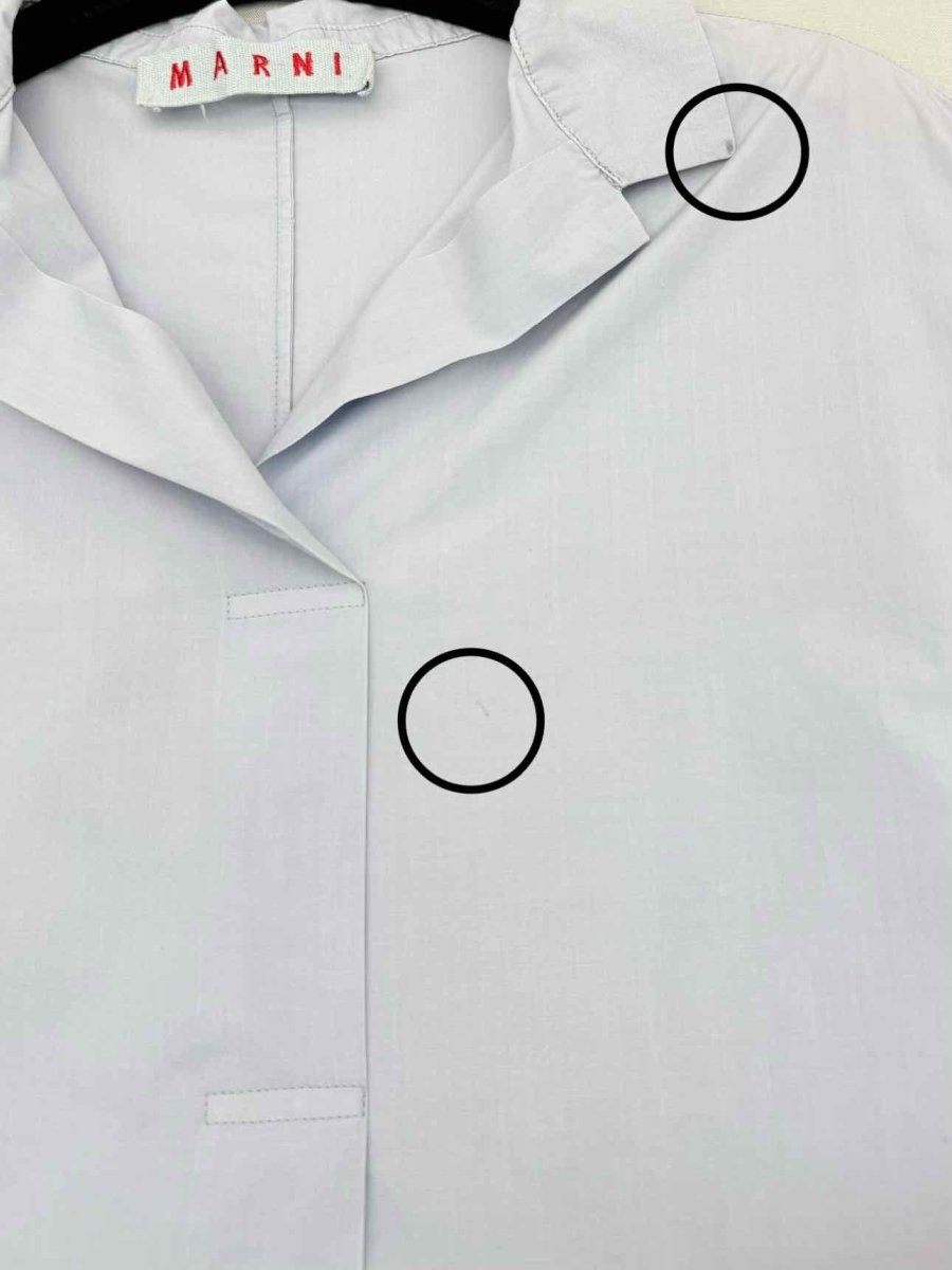 Pre-loved MARNI Pale Blue Size US 4 Blouse at Reems Closet