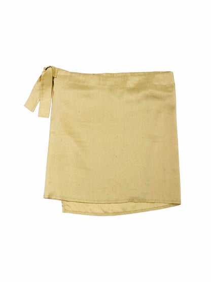 Pre-loved MARYAN MEHLHORN Wrap Gold Mini Skirt from Reems Closet