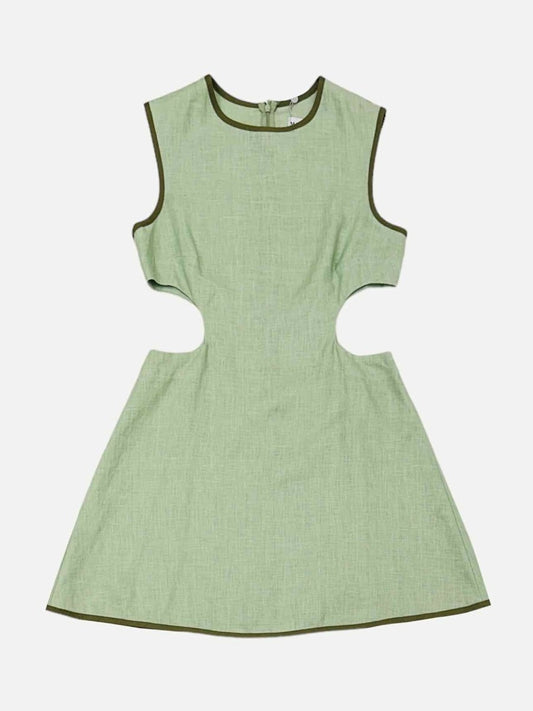 Pre-loved MATTHEW BRUCH Cutout Green Mini Dress from Reems Closet
