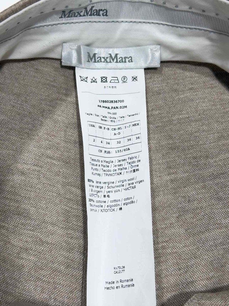 Pre - loved MAX MARA Beige Size US 2 Jacket & Pants Outfit at Reems Closet