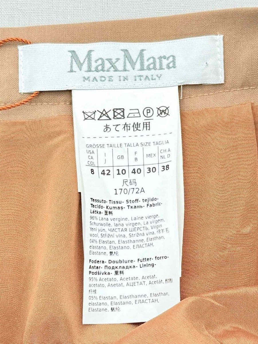 Pre - loved MAX MARA Klaus Camel Size US 8 Mini Skirt at Reems Closet