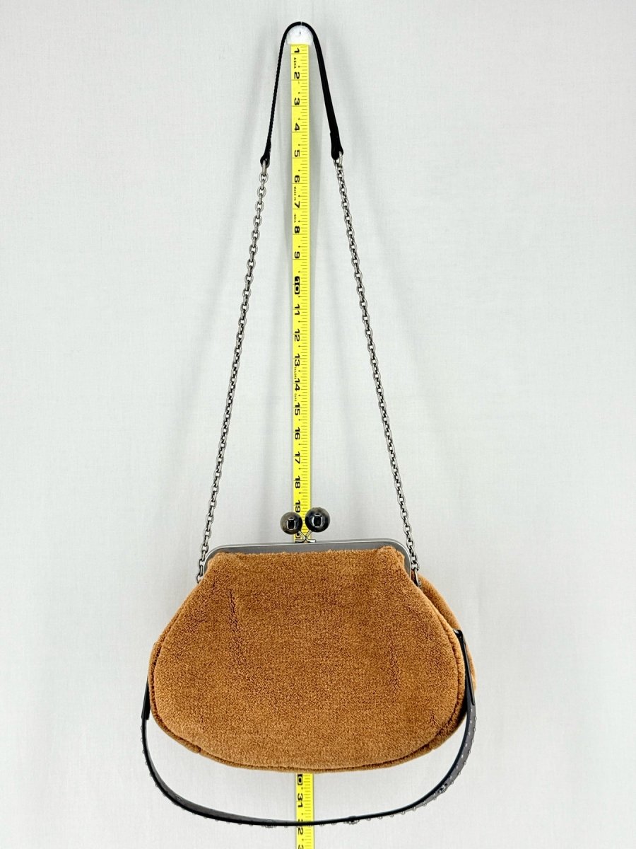 Pre - loved MAX MARA Malia Brown Clutch at Reems Closet