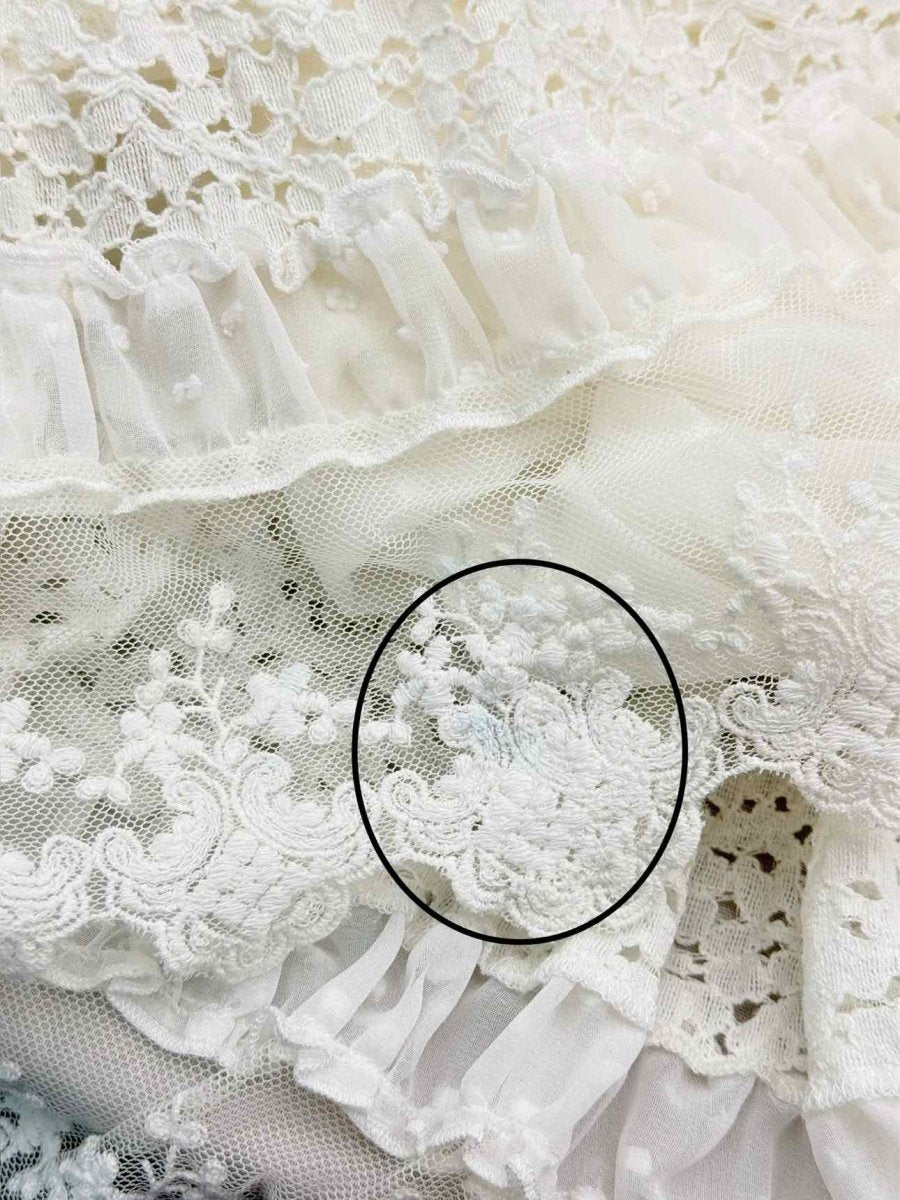 Pre-loved MELISSA ODABASH White Lace Size Medium Coverup at Reems Closet