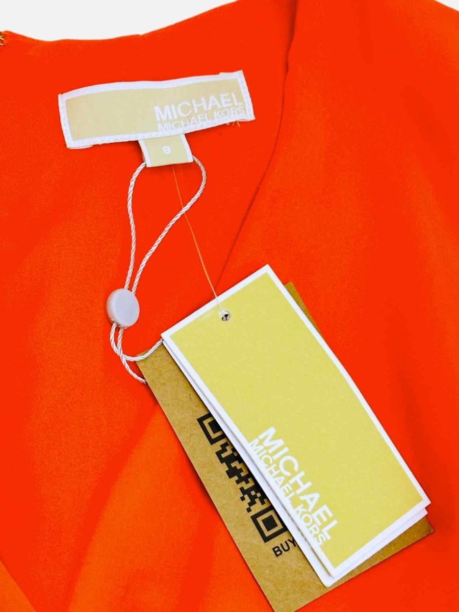 Pre - loved MICHAEL MICHAEL KORS Wrap Dress Red Knee Length Dress at Reems Closet