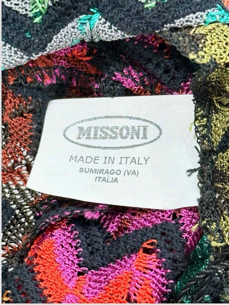 Pre - loved MISSONI Green Multicolor Chevron Hat at Reems Closet