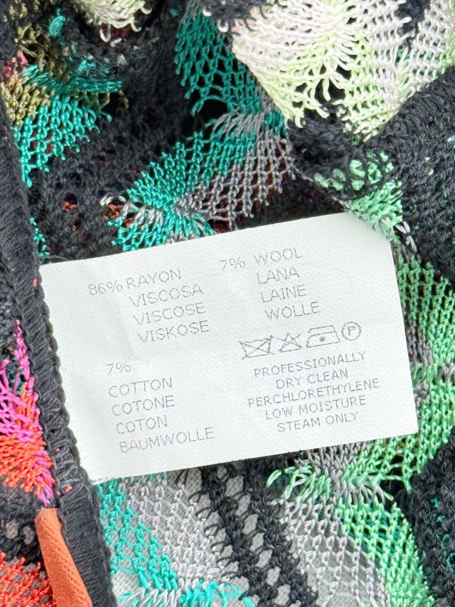 Pre - loved MISSONI Pink Multicolor Chevron Size US 4 Cardigan at Reems Closet