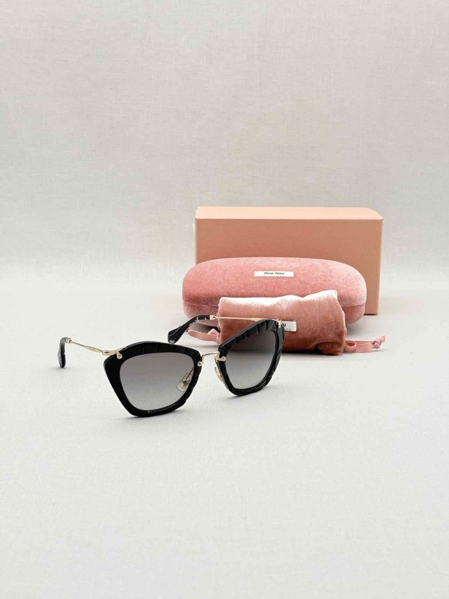 Pre - loved MIU MIU Black Sunglasses at Reems Closet