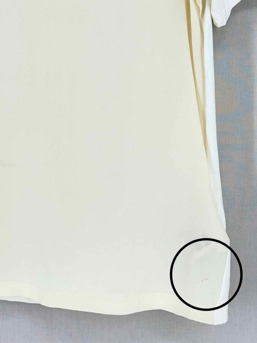 Pre - loved MIU MIU Cream Size XSmall T-shirt at Reems Closet