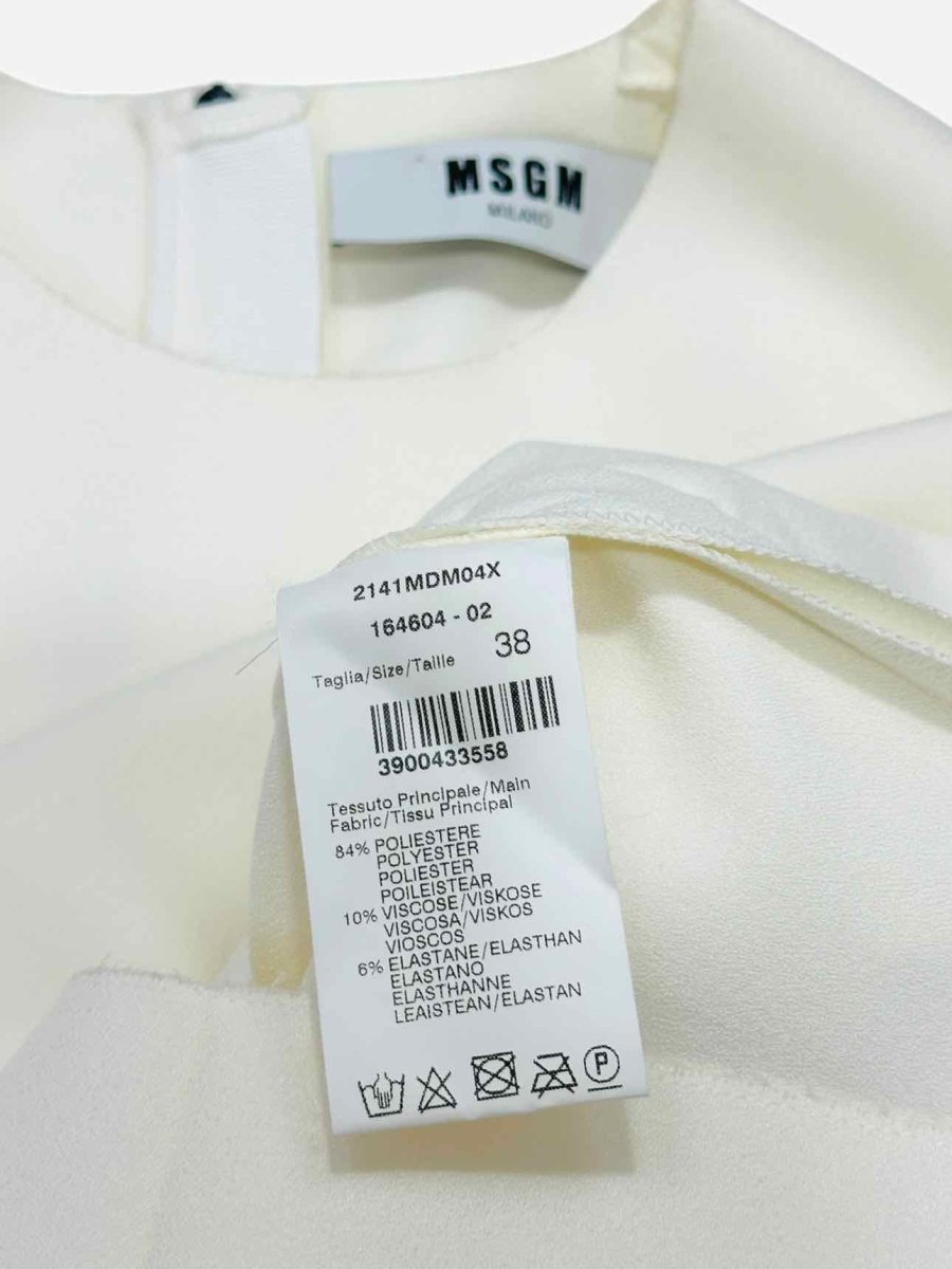 Pre - loved MSGM White Top US2 at Reems Closet