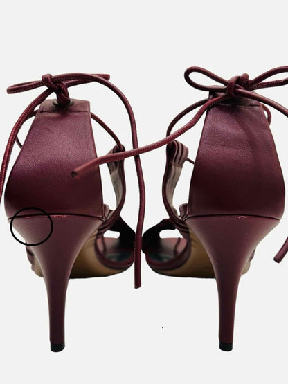 Pre-loved NEOUS Giena Burgundy Heeled Sandals from Reems Closet