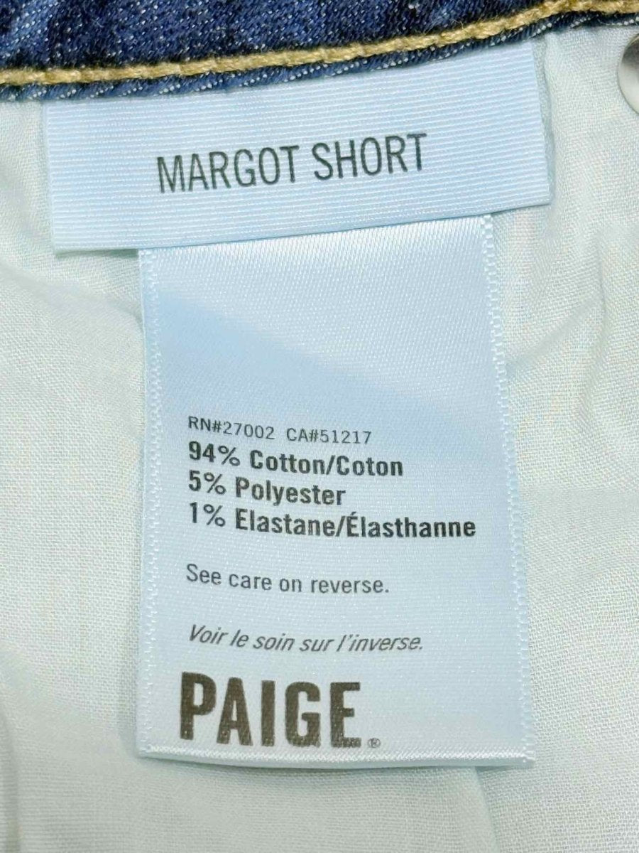 Pre - loved PAIGE Blue Size 27 Shorts at Reems Closet