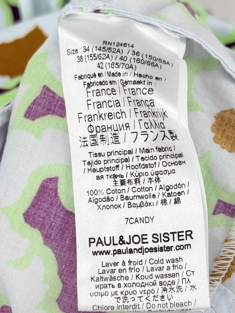 Pre - loved PAUL & JOE SISTER Green Multicolor Size US 0 Long Dress at Reems Closet