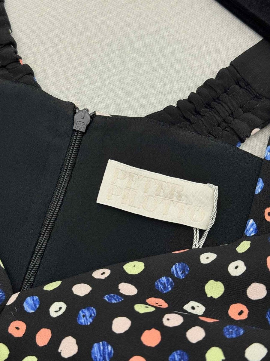 Pre-loved PETER PILOTTO Asymmetric Polka Dot Size US 8 Midi Dress at Reems Closet
