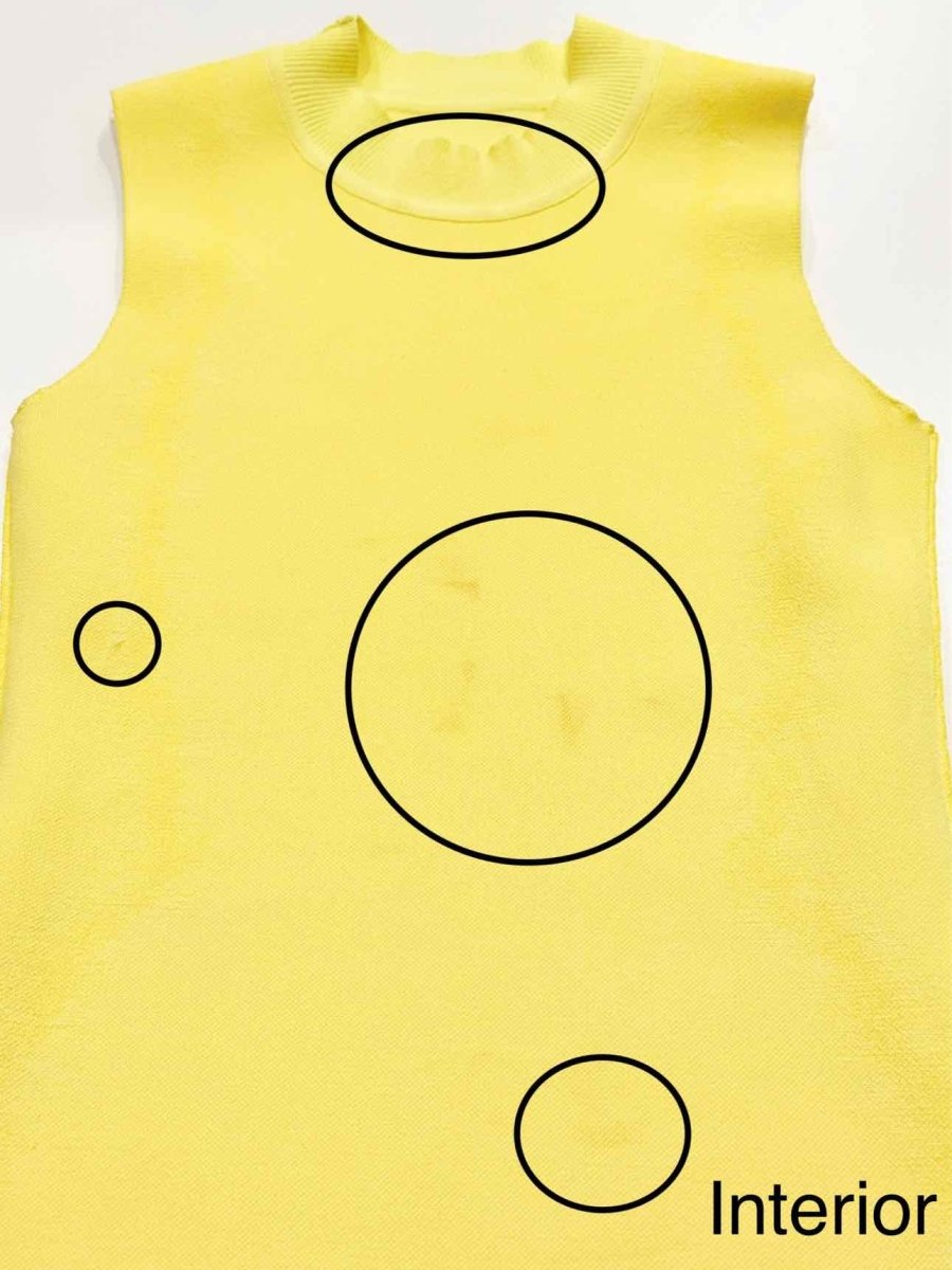 Pre - loved PH5 Yellow Wavy Size Small Knee Length Dress at Reems Closet