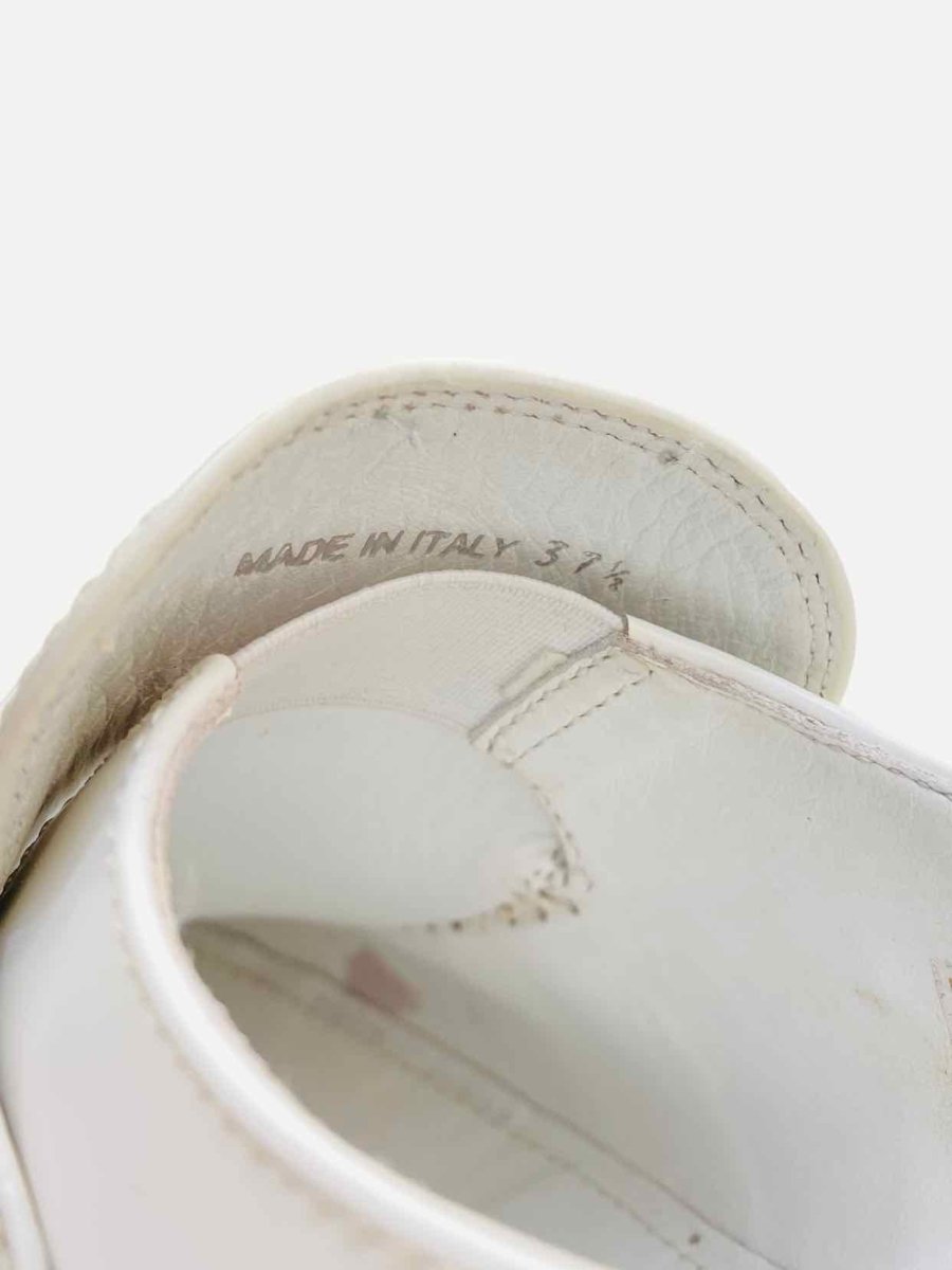 Pre-loved PRADA Slip On White Loafers from Reems Closet