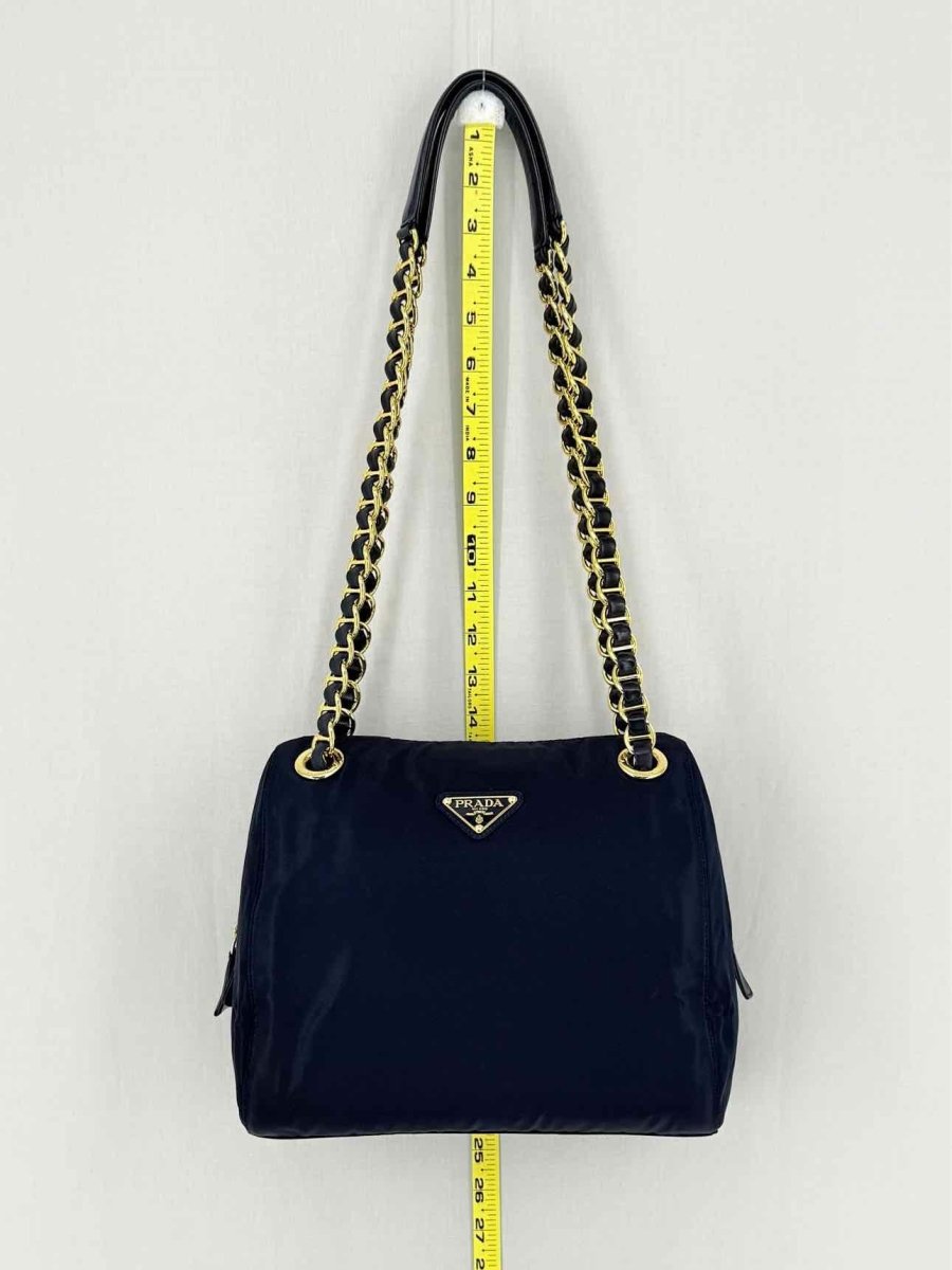 Pre - loved PRADA Tessuto Black Shoulder Bag at Reems Closet