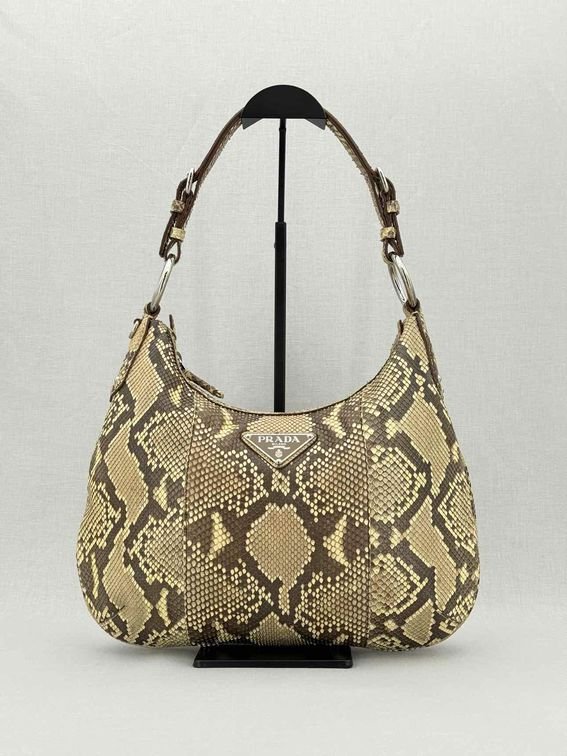 PRADA Vintage Brown & Beige Shoulder Bag - Reems Closet