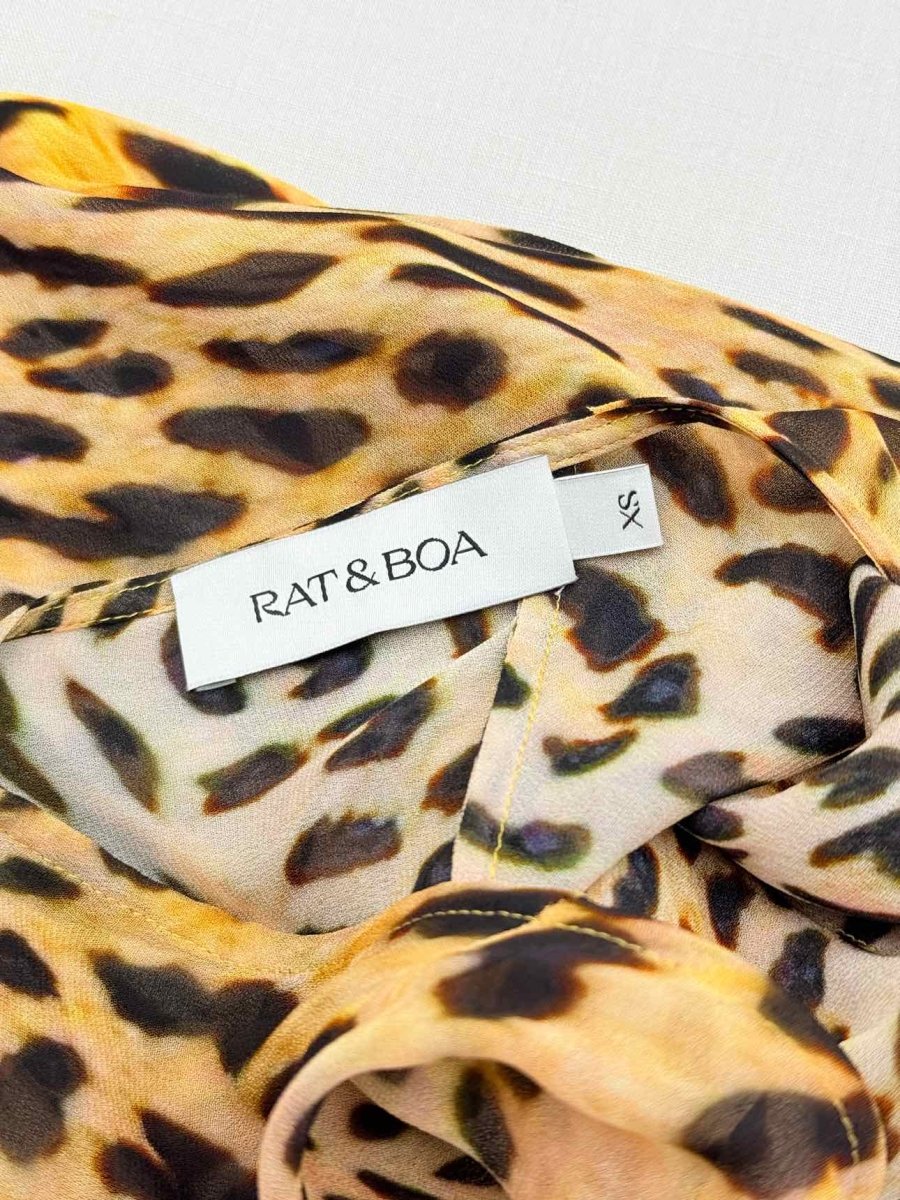 Pre - loved RAT & BOA Akima Beige & Black Size XSmall Long Dress at Reems Closet