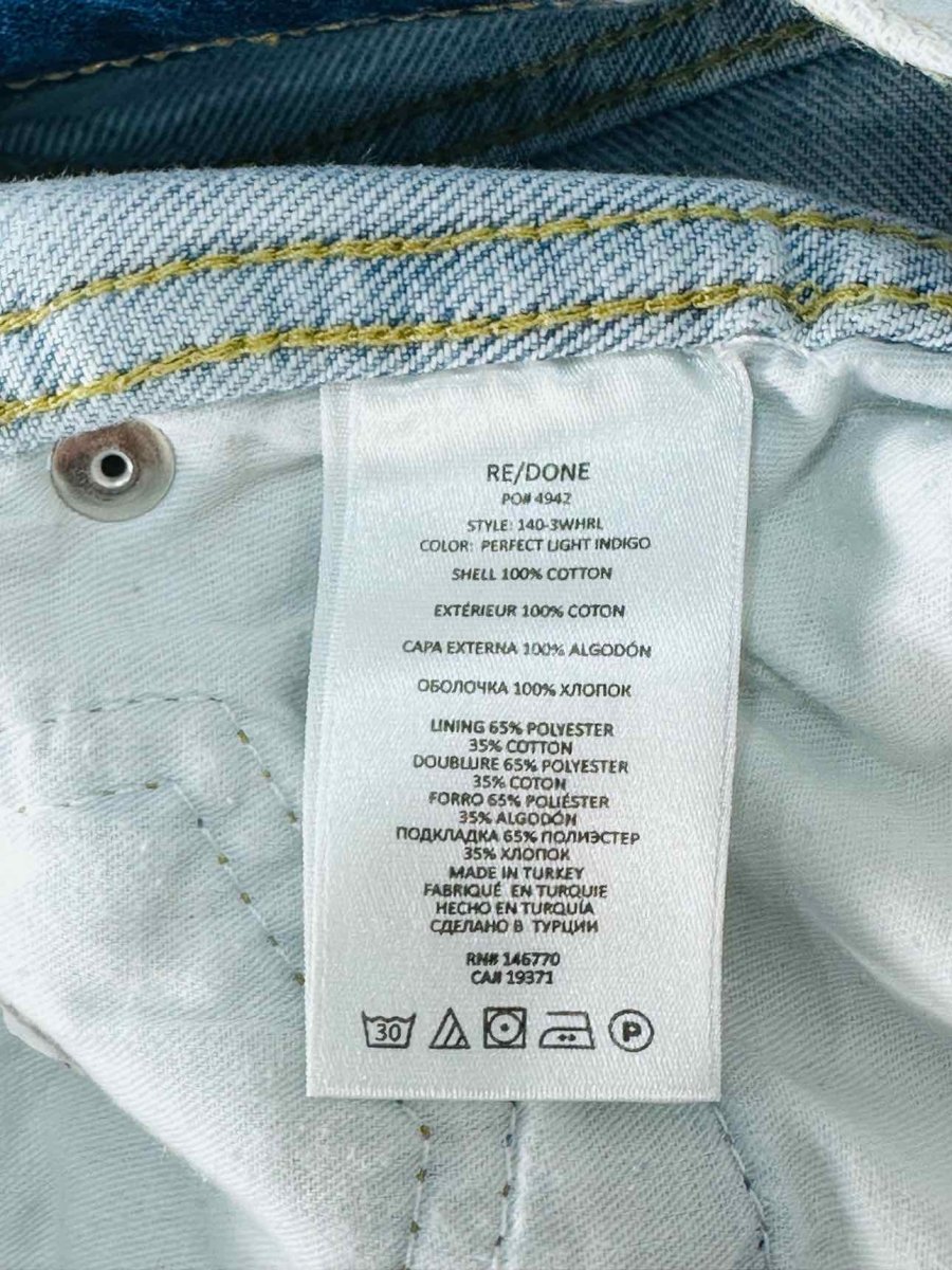 Pre - loved RE/DONE Denim Jeans at Reems Closet
