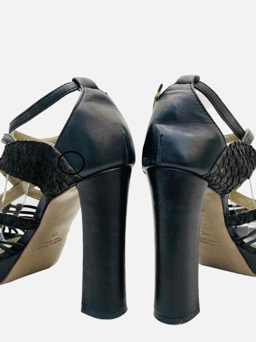 Pre - loved REEMS CLOSET Black Size EU 38 Heeled Sandals at Reems Closet