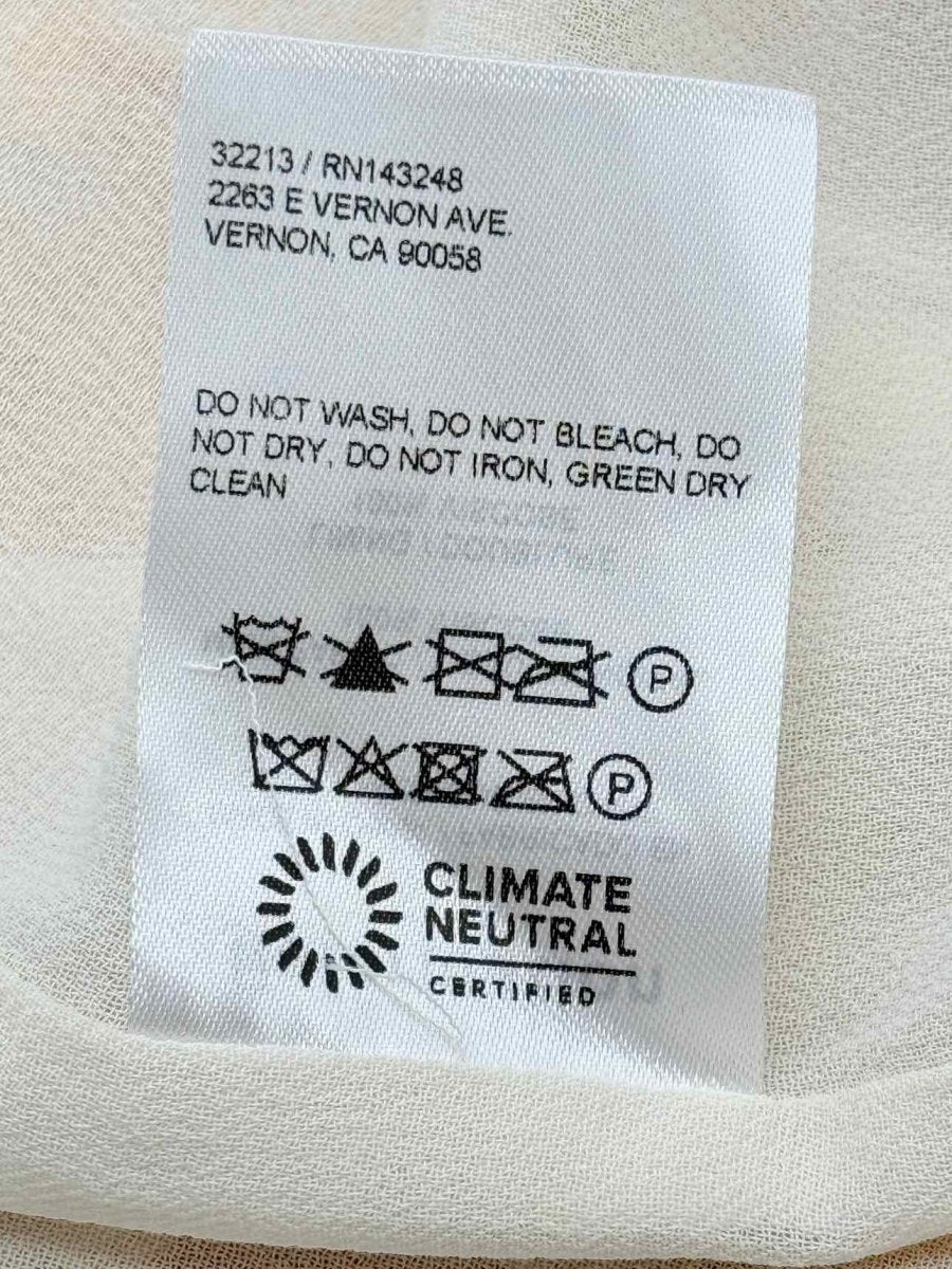 Pre - loved REFORMATION White & Yellow Size US 12 Midi Dress at Reems Closet