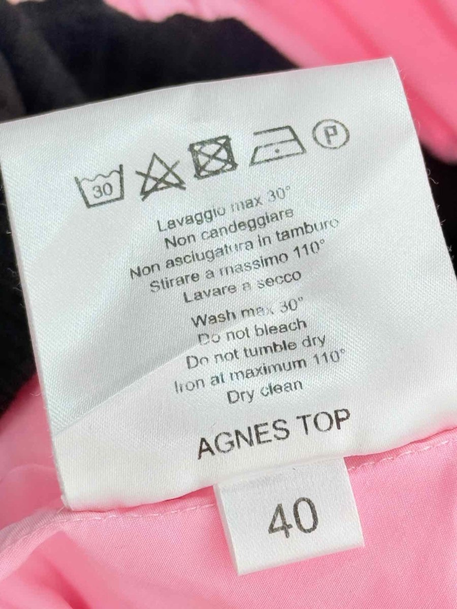 Pre - loved RENAISSANCE Pink & Black Size US 4 Blouse at Reems Closet