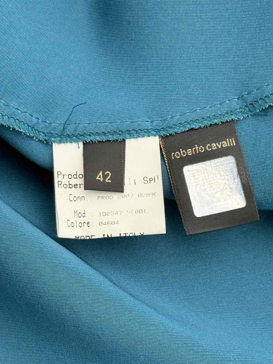 Pre - loved ROBERTO CAVALLI Blue Size US 6 Long Skirt at Reems Closet