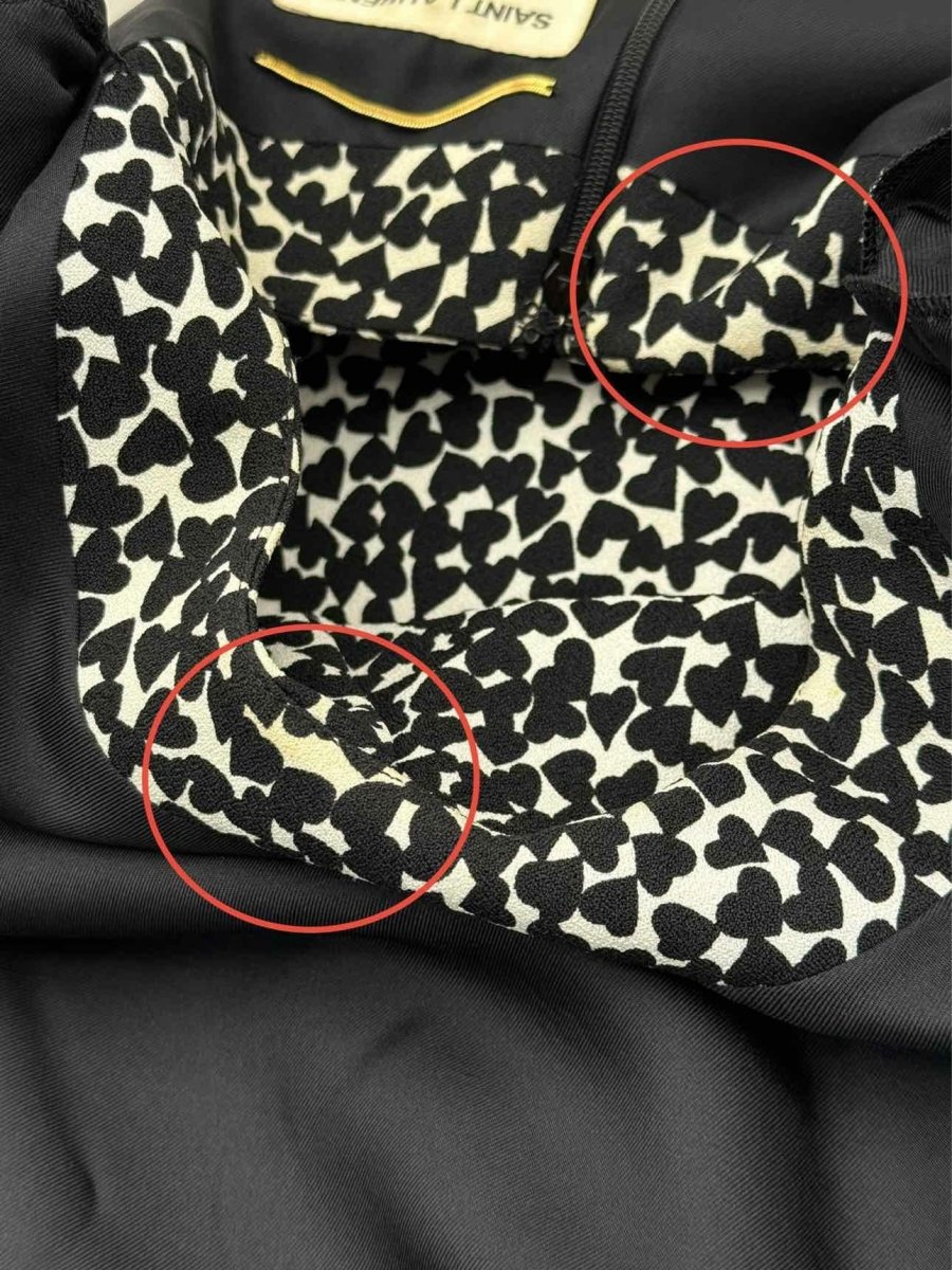 Pre - loved SAINT LAURENT Black & White Size Small Short Dress at Reems Closet