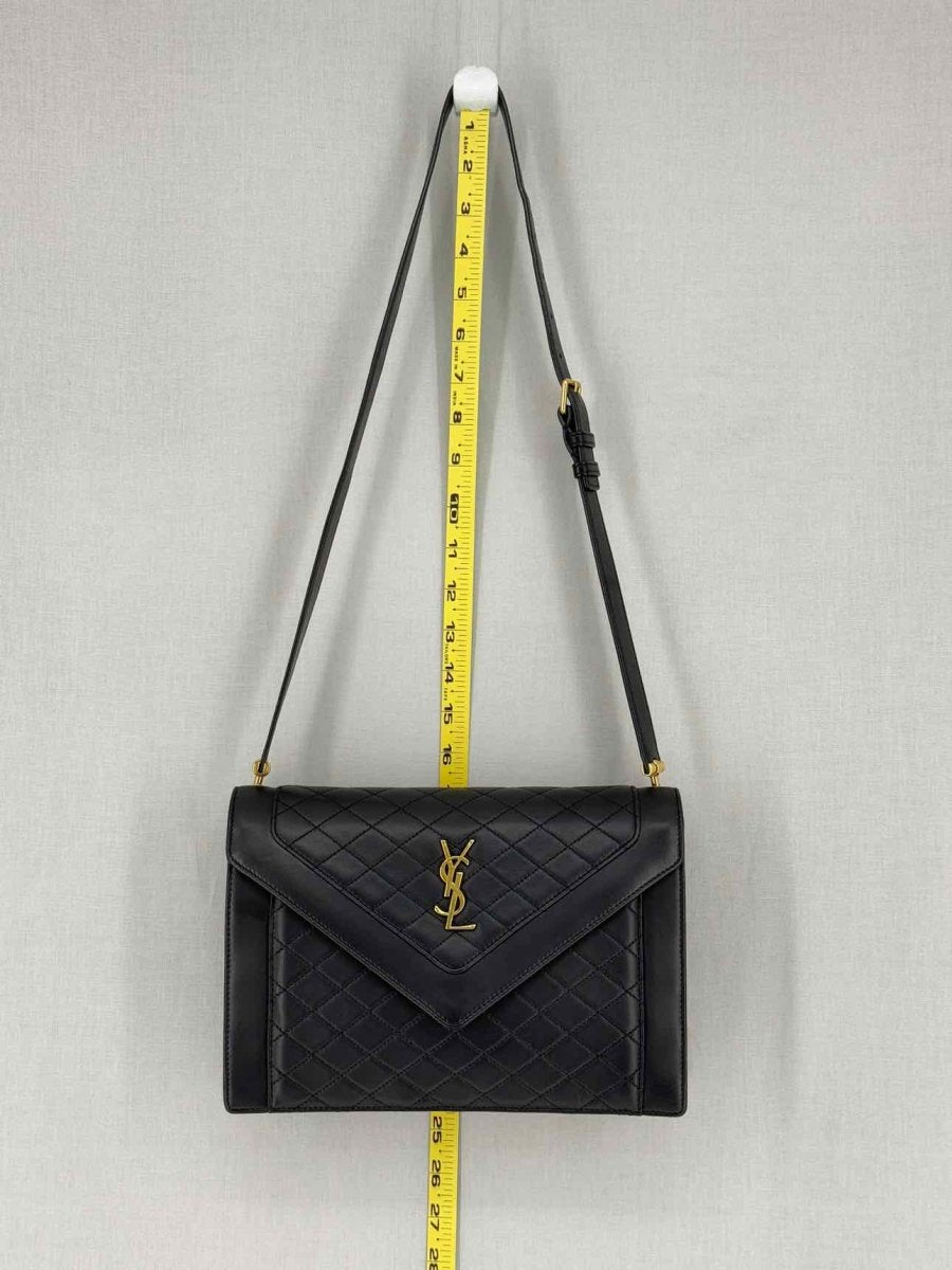 Pre - loved SAINT LAURENT Gabrielle Black Satchel at Reems Closet