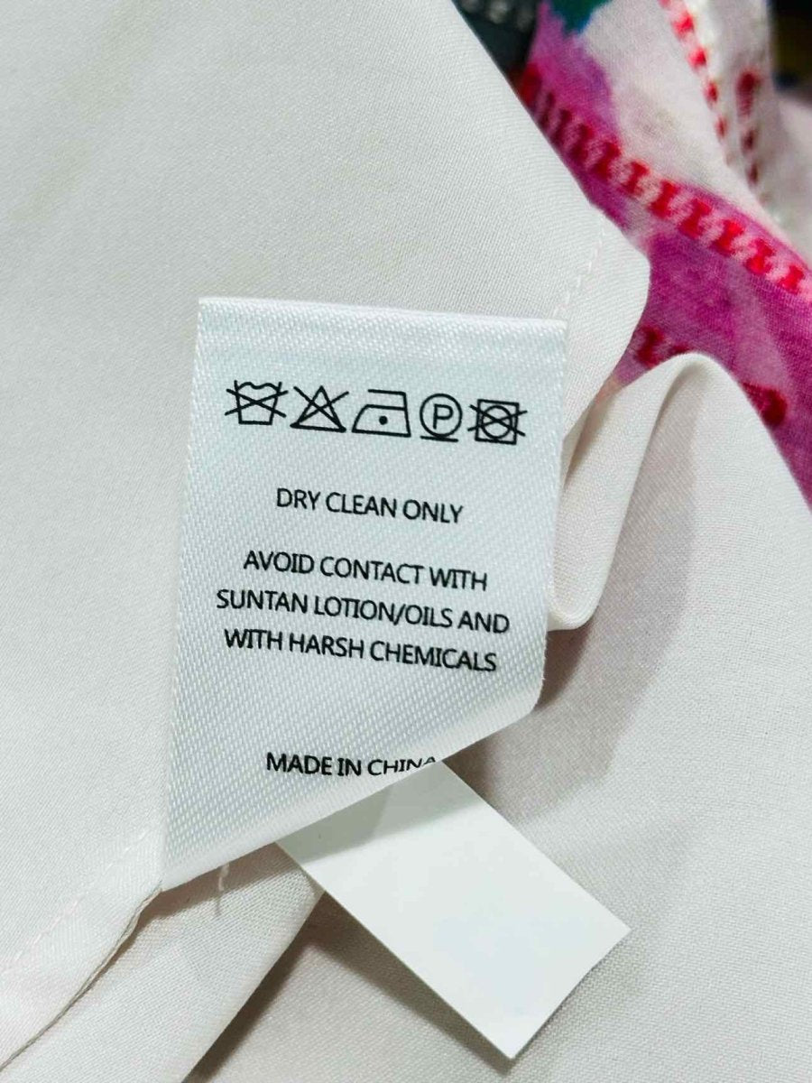 Pre - loved SALONI Pink Multicolor Floral Midi Dress at Reems Closet