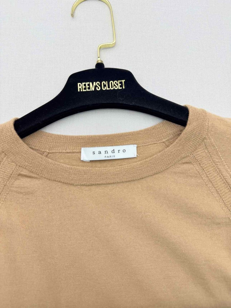 Pre-loved SANDRO Beige Size Medium Sweater at Reems Closet