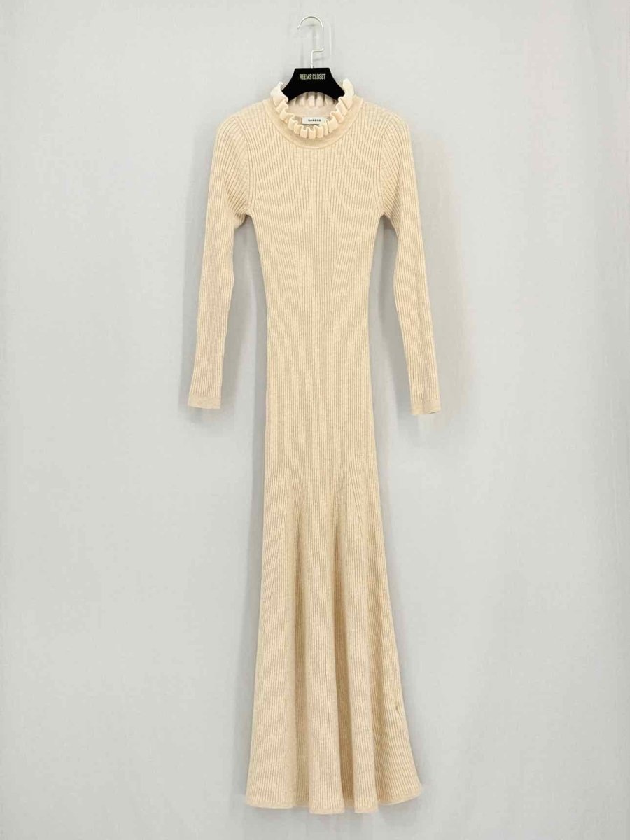 SANDRO Beige Size US 2 Midi Dress