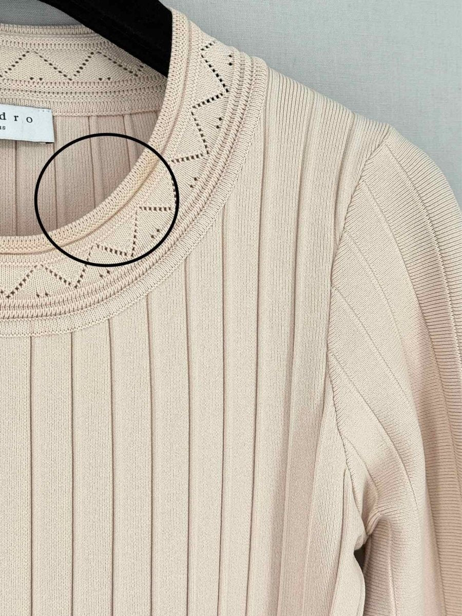 Pre - loved SANDRO Beige Size US 8 Short Dress at Reems Closet