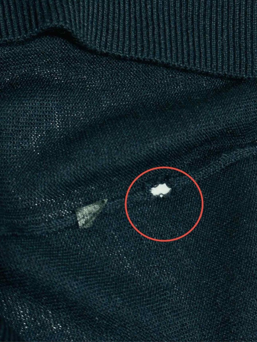 Pre - loved SANDRO Navy & White Lace Trim Size Small Jumper at Reems Closet