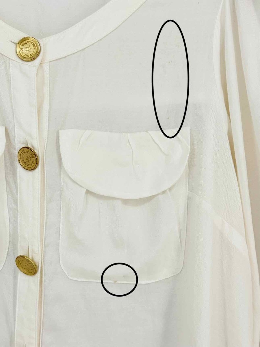 Pre - loved SEE BY CHLOE Off - white Size US 10 Blouse at Reems Closet