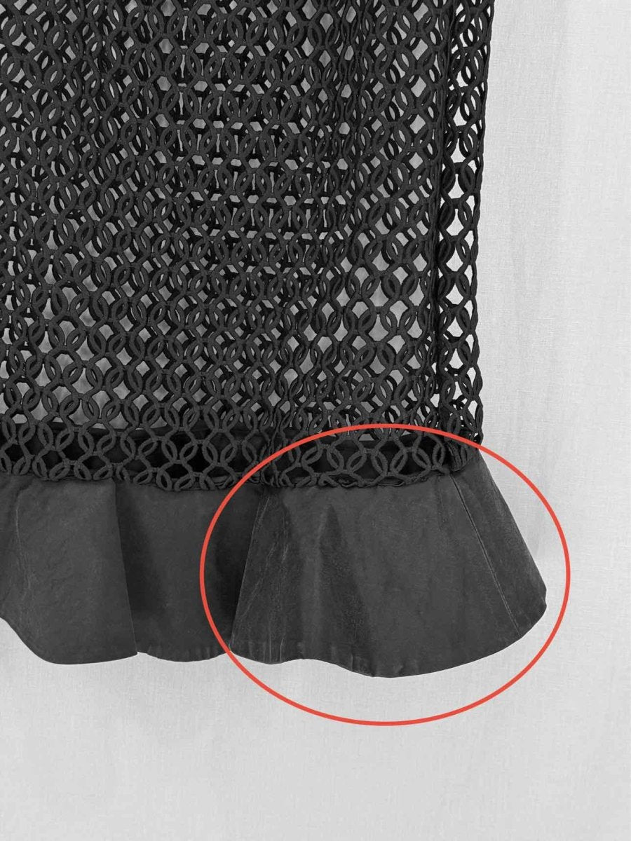 Pre - loved SELF - PORTRAIT Black & Green Size US 6 Midi Dress at Reems Closet