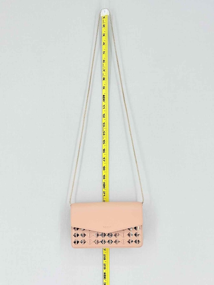 Pre - loved SERAPIAN Pochette Pink & Gold Mosaico Shoulder Bag at Reems Closet