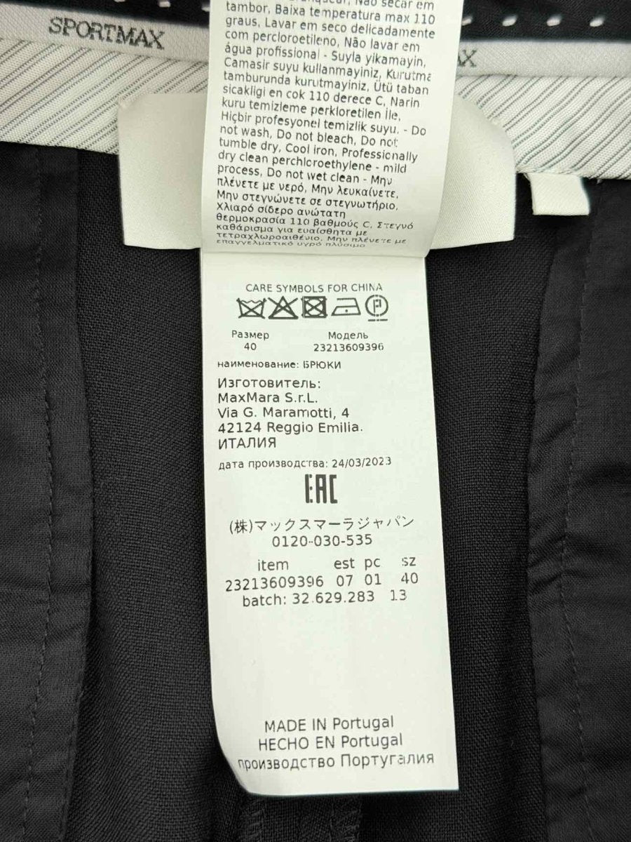 Pre - loved SPORTMAX Black Size US 6 Pants at Reems Closet